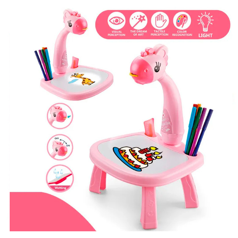 Descripción Mesa para dibujo con proyector LED para niños, 9