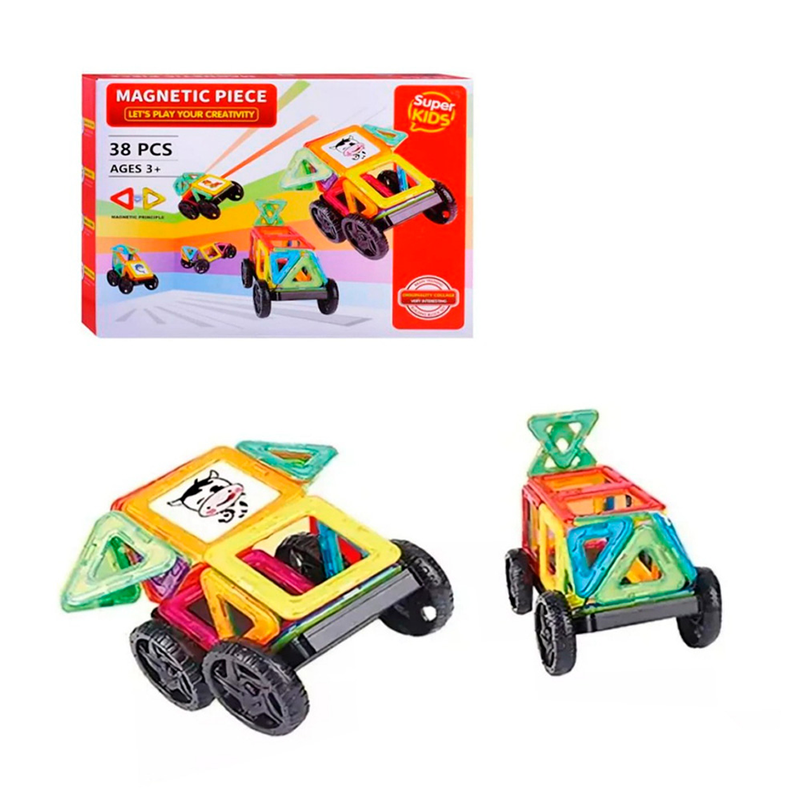 Auto Armable Bloques Magnéticos Construcción Didáctico 7