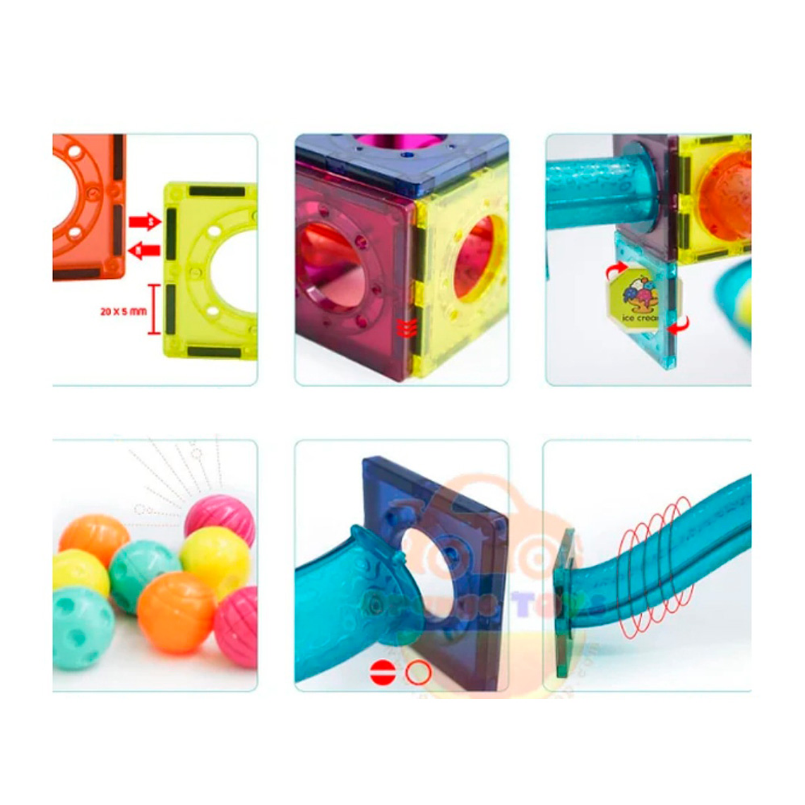 Bloques Magnéticos Construcción Didáctico Niños 4