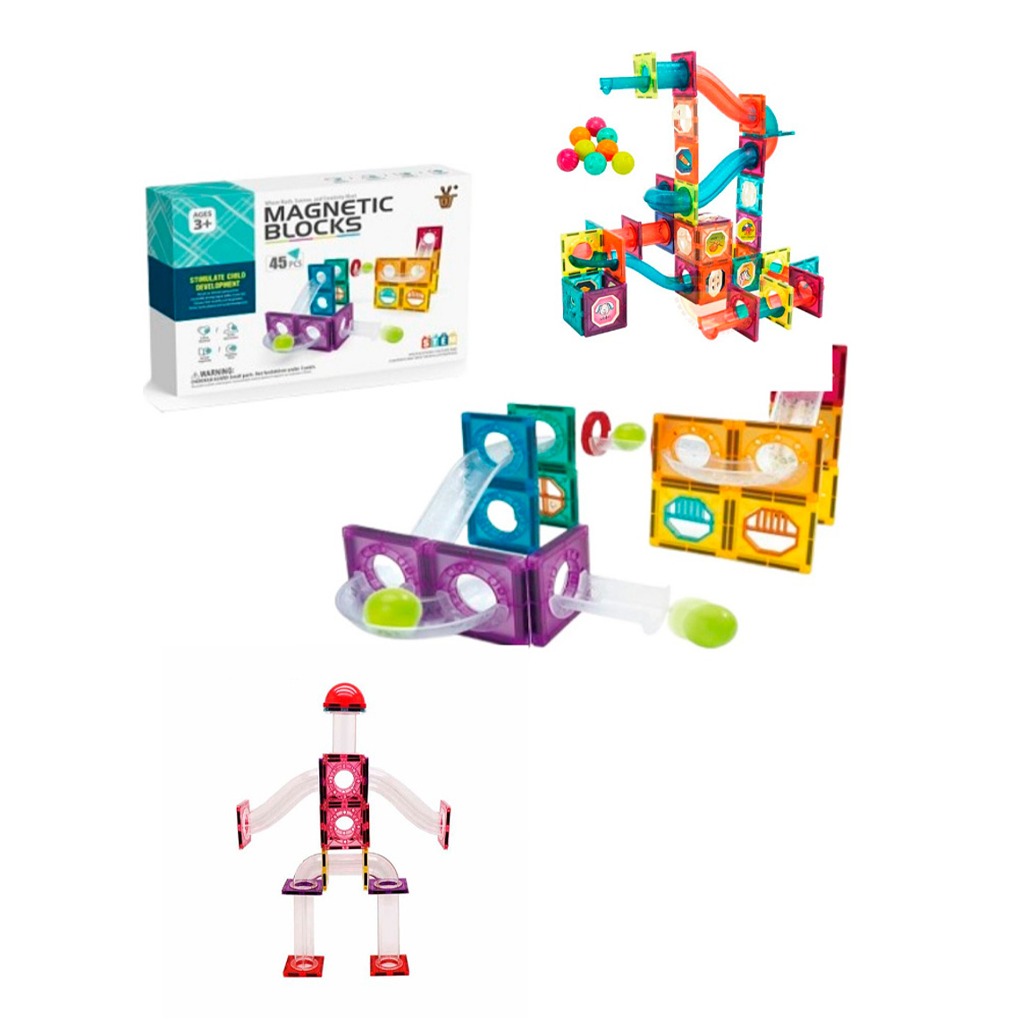 Bloques Magnéticos Construcción Didáctico Niños 11