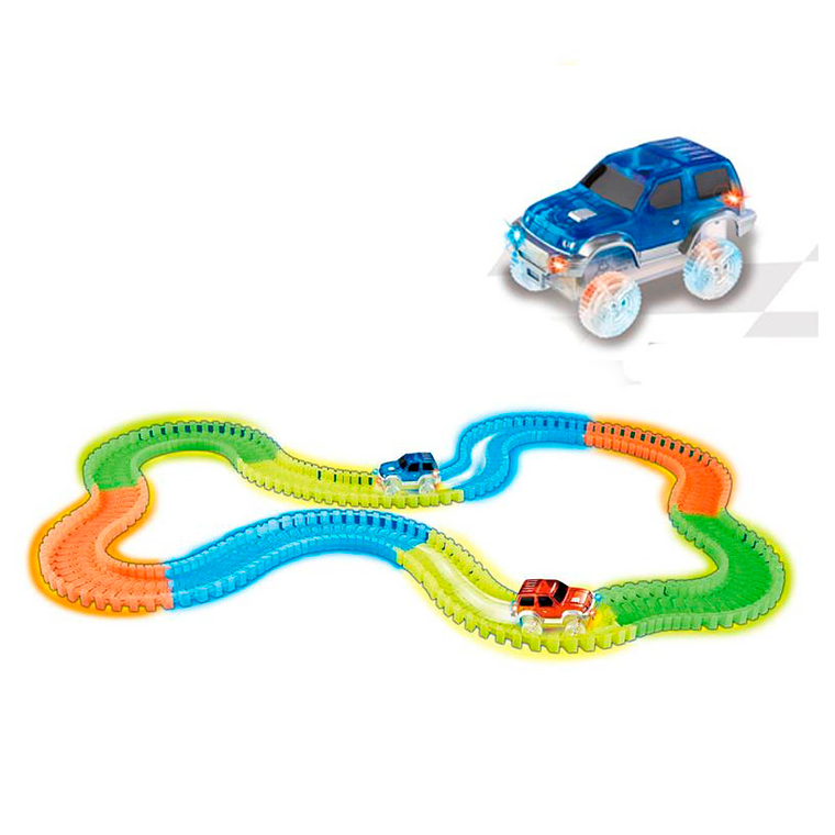 Autopista Flexible Luminosa 165 Piezas 240 Cm 2