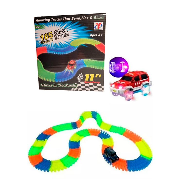 Autopista Flexible Luminosa 165 Piezas 240 Cm 4