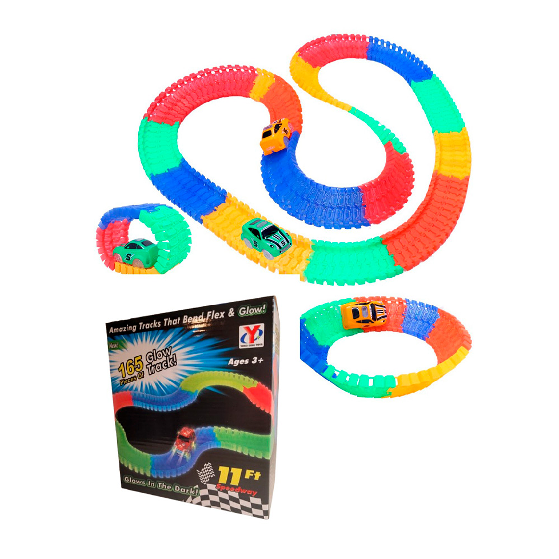 Autopista Flexible Luminosa 165 Piezas 240 Cm 7