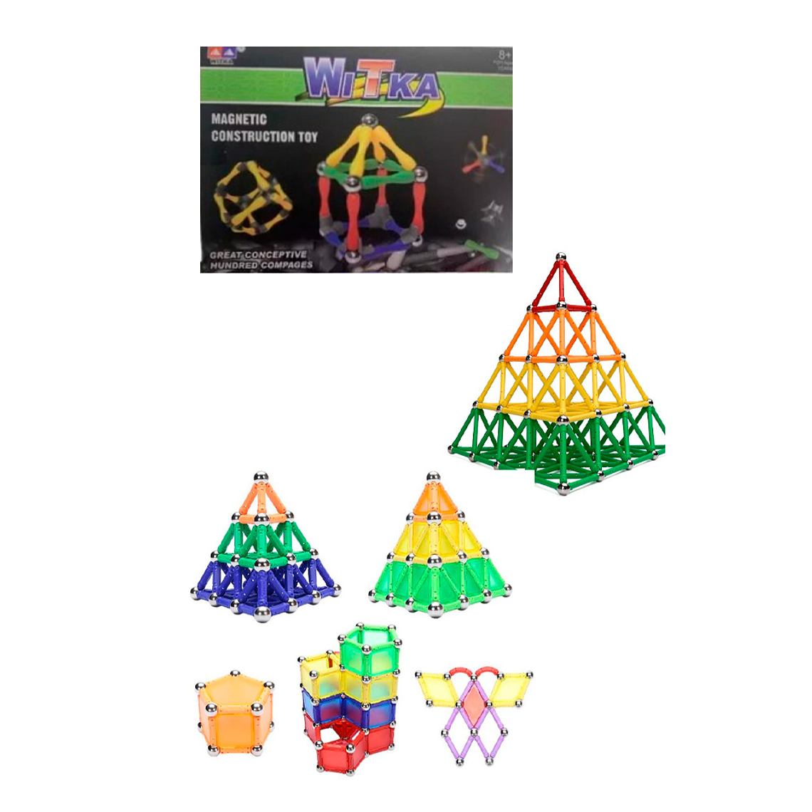 Magnéticos Construcción Bolitas 3d Juguete Didáctico 2