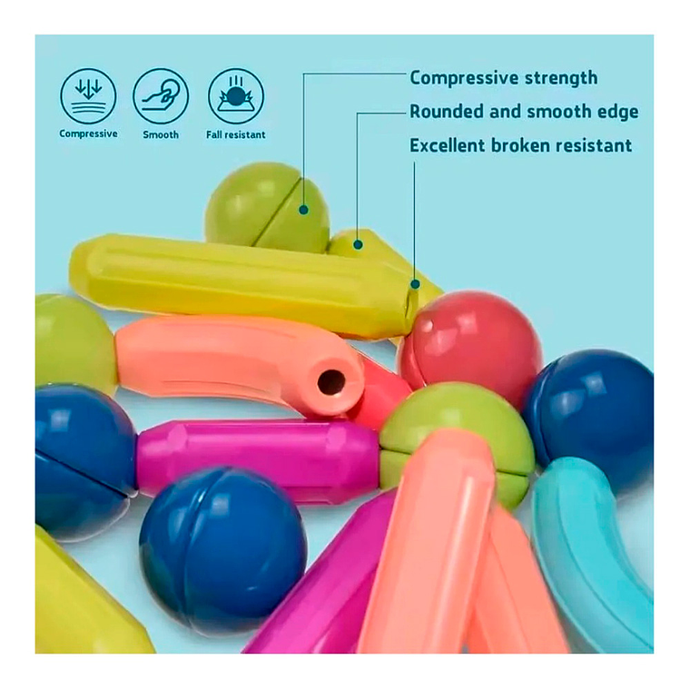 Bloques Magnéticos Construcción Didáctico Magnétic Stick 5
