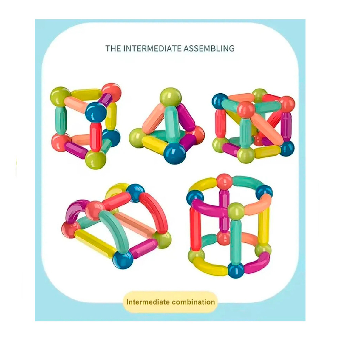 Bloques Magnéticos Construcción Didáctico Magnétic Stick 6