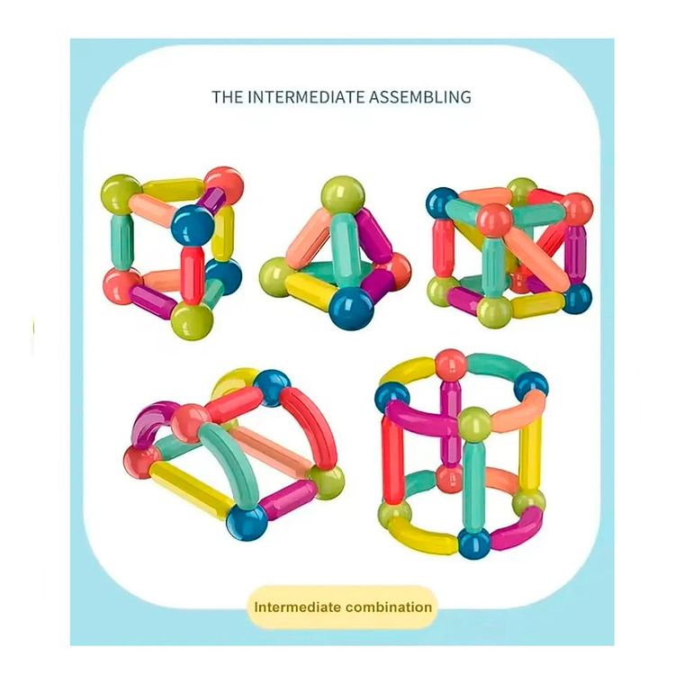 Bloques Magnéticos Construcción Didáctico Magnétic Stick 6