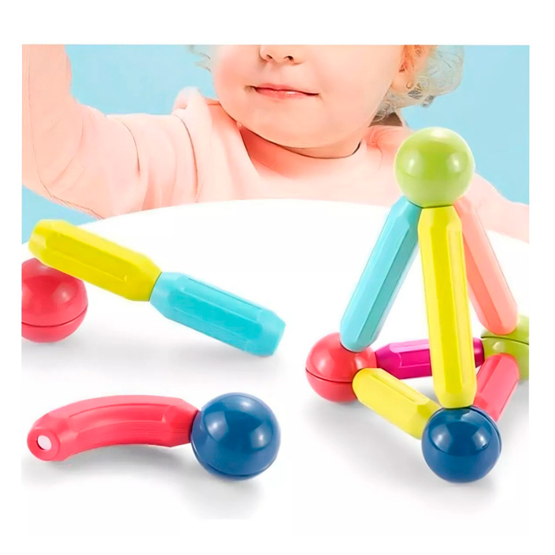 Bloques Magnéticos Construcción Didáctico Magnétic Stick 9