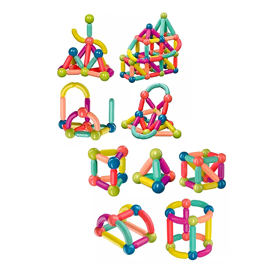 Bloques Magnéticos Construcción Didáctico Magnétic Stick 11