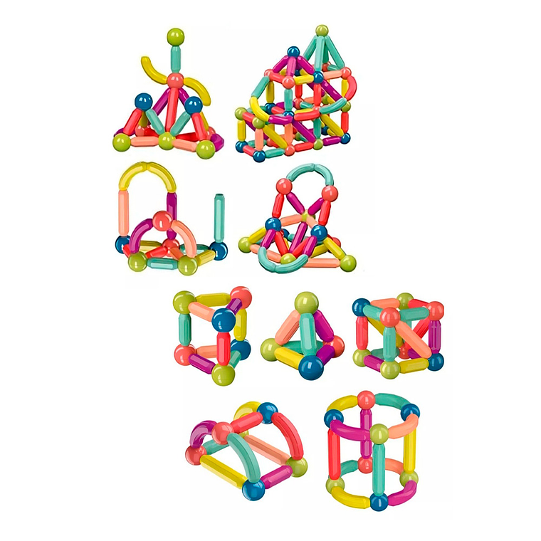 Bloques Magnéticos Construcción Didáctico Magnétic Stick 11