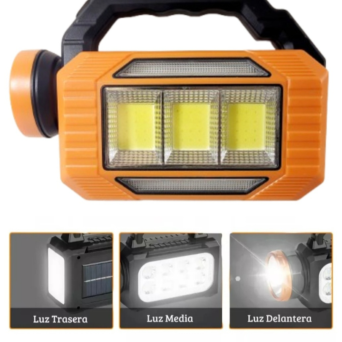 Linterna emergencia solar USB recargable Powerbank 7