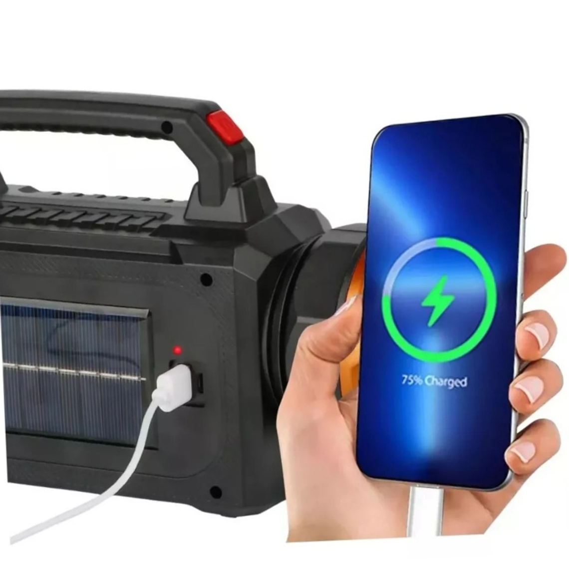 Linterna emergencia solar USB recargable Powerbank 10