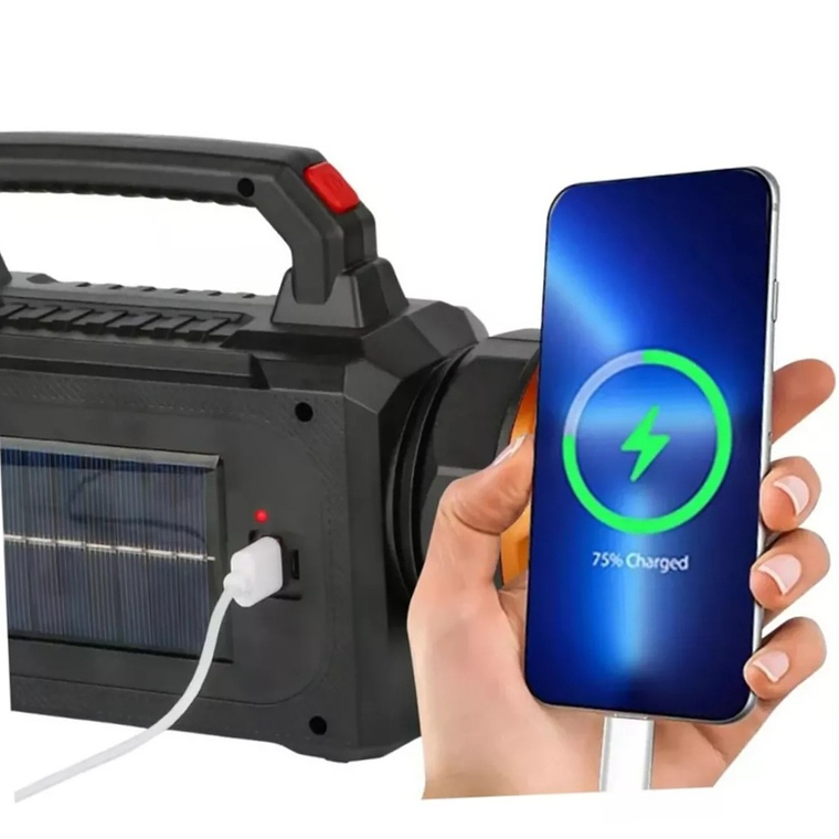 Linterna emergencia solar USB recargable Powerbank 10