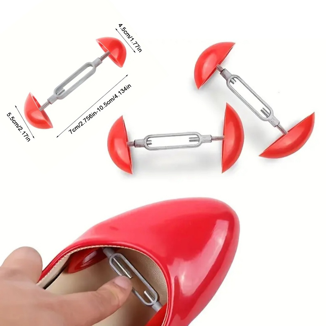 Horma Zapatos Ensanchador Extensible Calzado Rojo 2