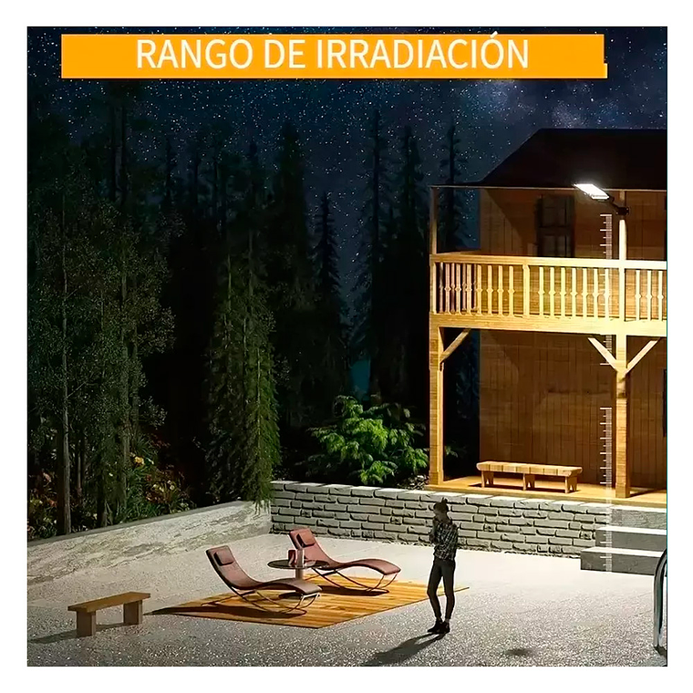 Foco Led Luminaria Solar Sensor de Movimiento Control 300W 5
