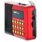 Radio Portátil Recargable Usb Bluetooth Jac Emergencia Rojo - Miniatura 3
