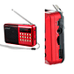 Radio Portátil Recargable Usb Bluetooth Jac Emergencia Rojo - Miniatura 4