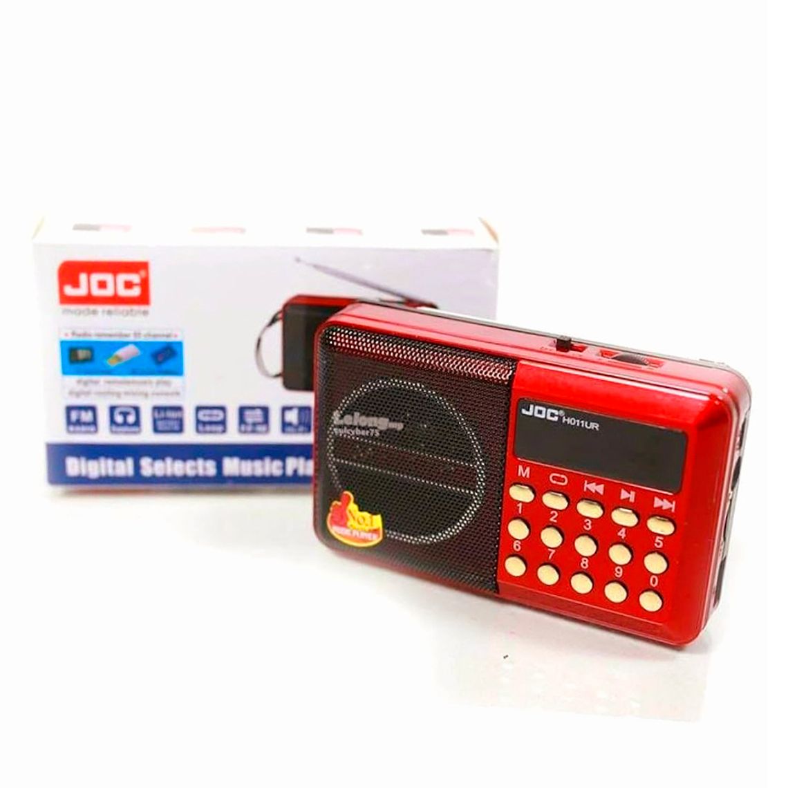 Radio Portátil Recargable Usb Bluetooth Jac Emergencia Rojo 8