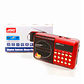 Radio Portátil Recargable Usb Bluetooth Jac Emergencia Rojo - Miniatura 8