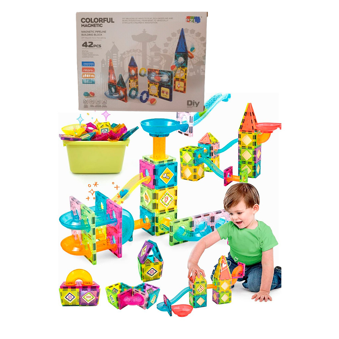 Bloques Magnéticos Construcción Didáctico Niños 2