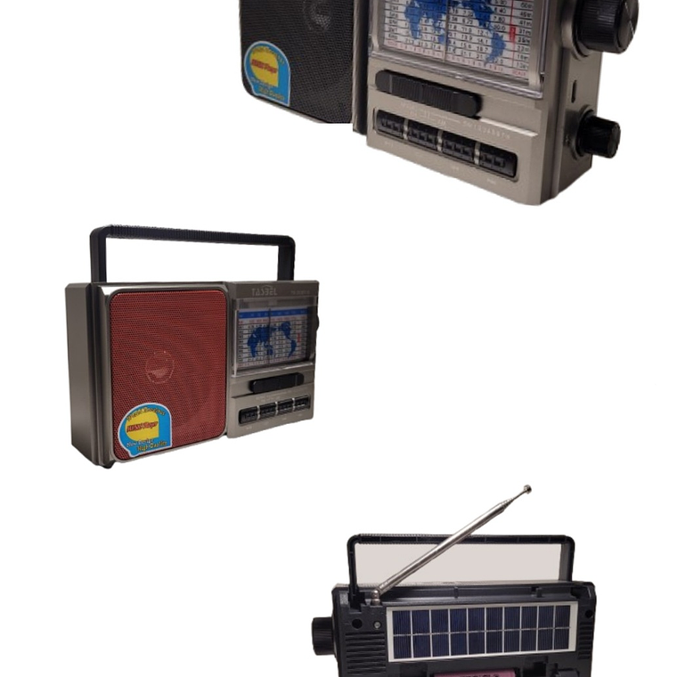 Radio Portátil Carga Solar O Pilas Emergencia Análoga  12