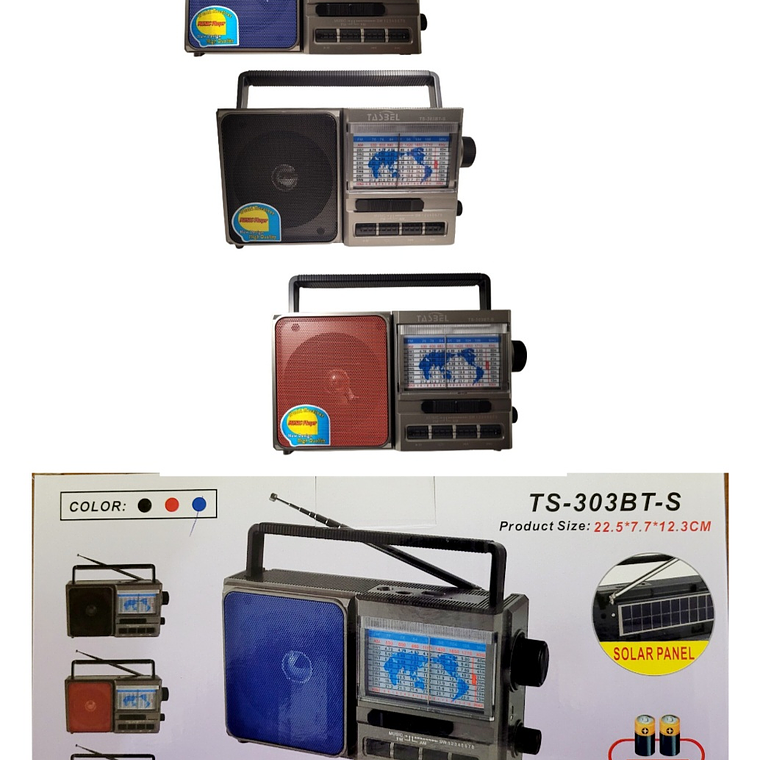 Radio Portátil Carga Solar O Pilas Emergencia Análoga  18