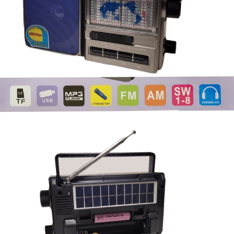 Radio Portátil Carga Solar O Pilas Emergencia Análoga  19