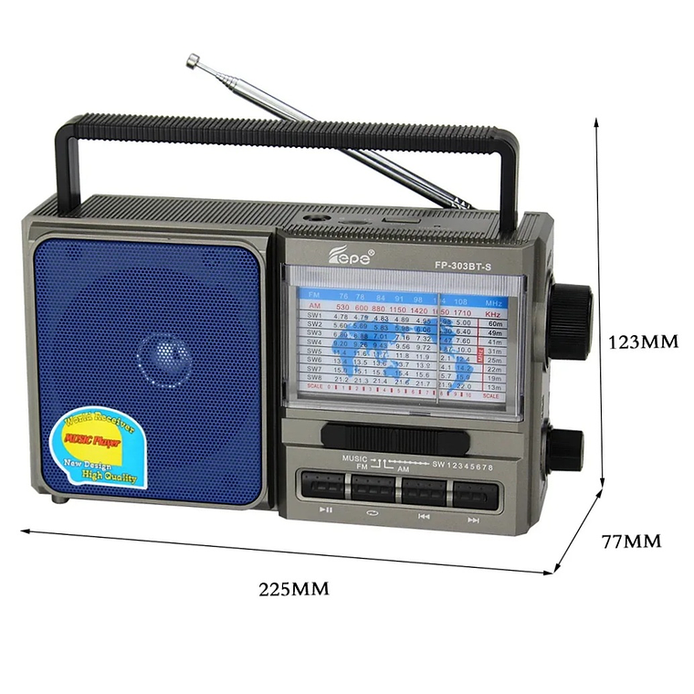 Radio Portátil Carga Solar O Pilas Emergencia Análoga  22