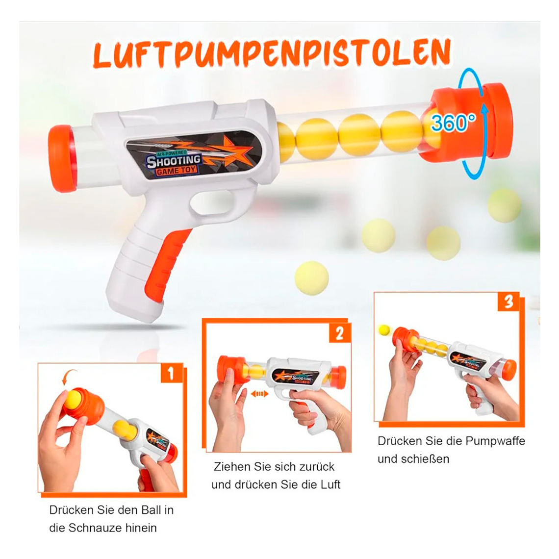 Rifle Bazooka Con Mira Lanza Pelotas Soft 2