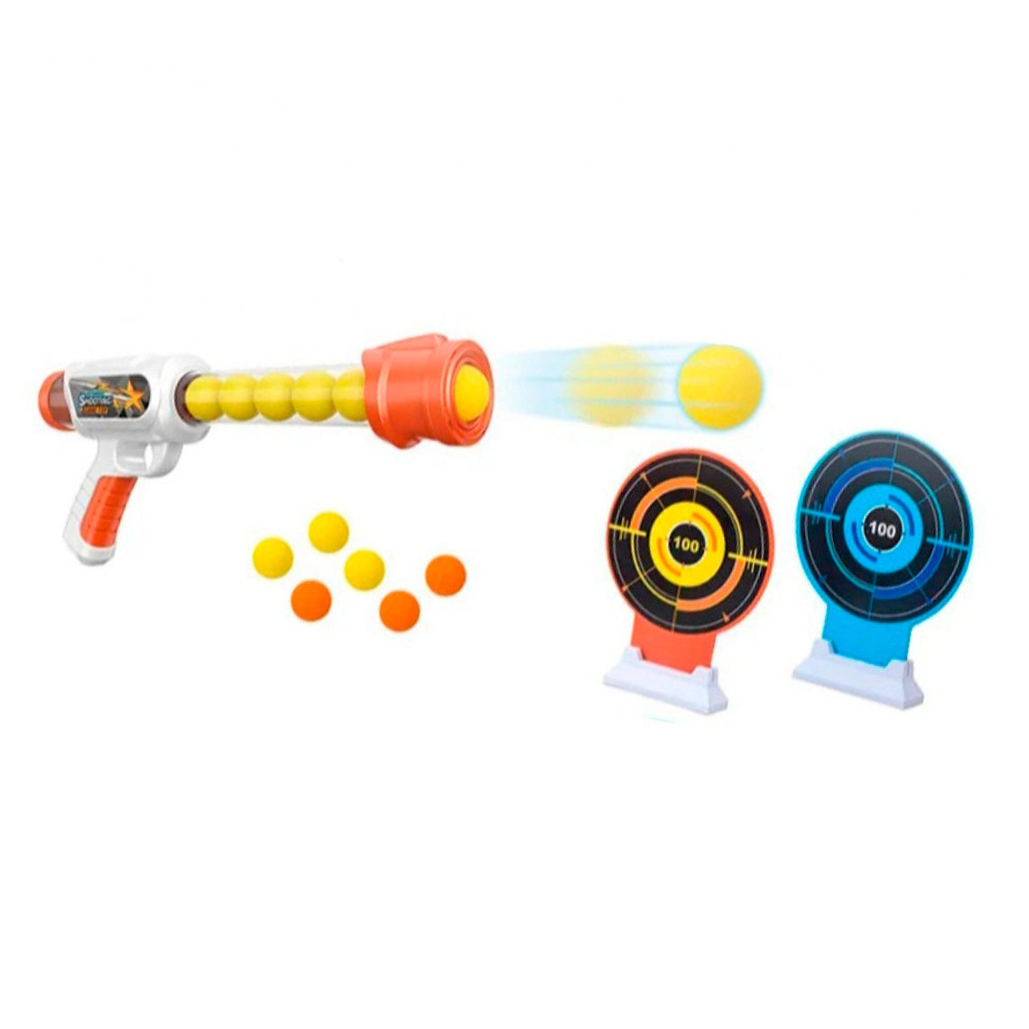 Rifle Bazooka Con Mira Lanza Pelotas Soft 4