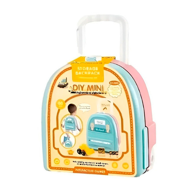 Mini Maleta Mochila Camiones Armables Niños Juguete Agua 8