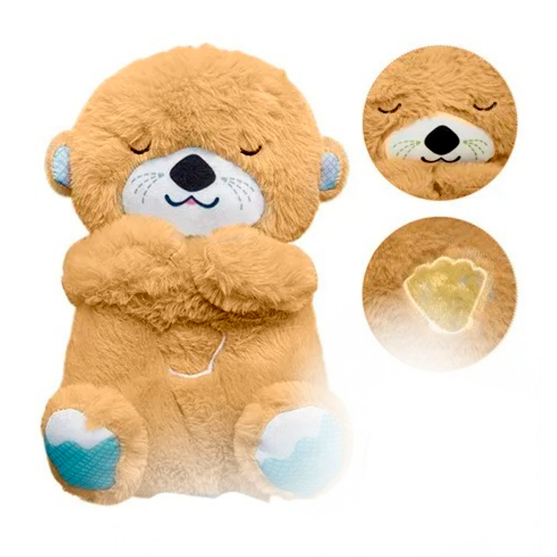 Peluche De Apego Respira Musical Luz Tuto - Marrón 7