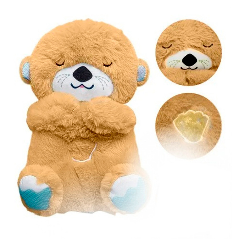 Peluche De Apego Respira Musical Luz Tuto - Marrón 7