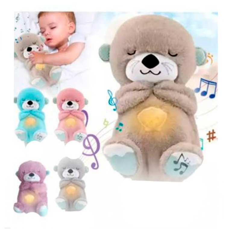 Peluche De Apego Respira Musical Luz Tuto - Marrón 9