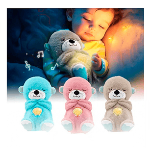 Peluche De Apego Respira Musical Luz Tuto - Marrón