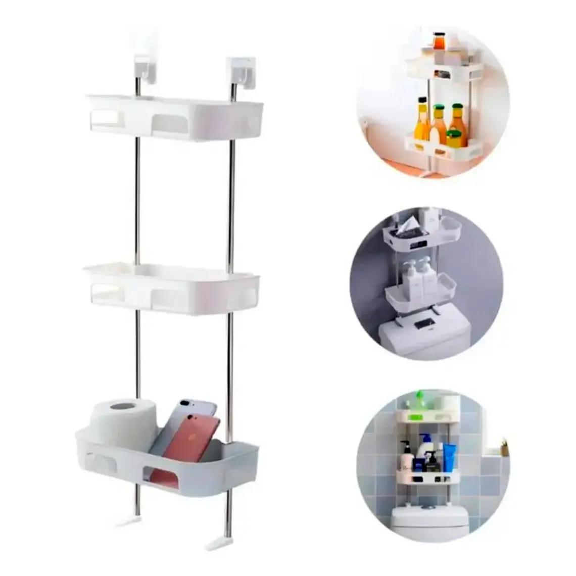 Soporte Organizador Baño Secador Shampoo Skin Care 1