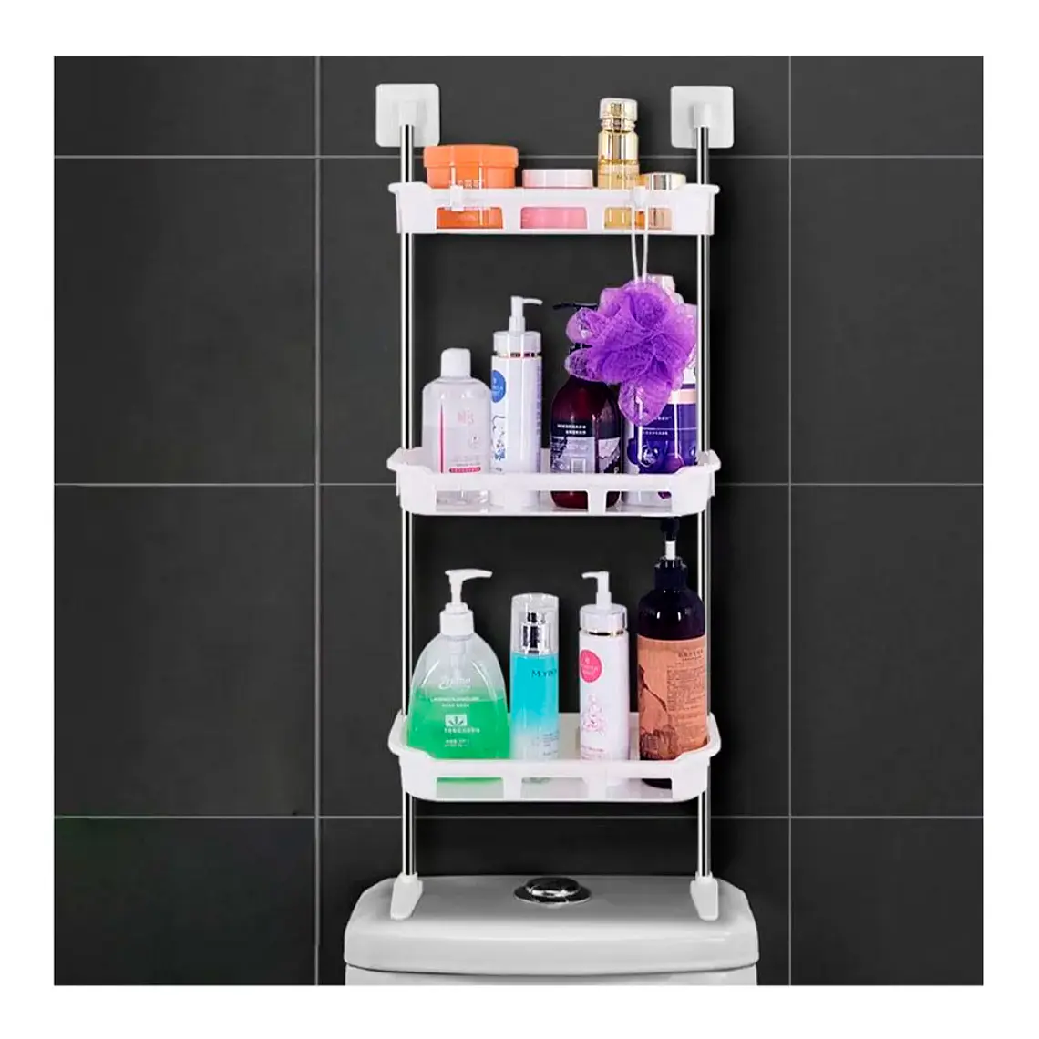 Soporte Organizador Baño Secador Shampoo Skin Care 5