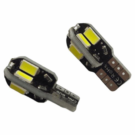 Ampolletas LED T10 patente CANBUS de 2w (Cola de pez)