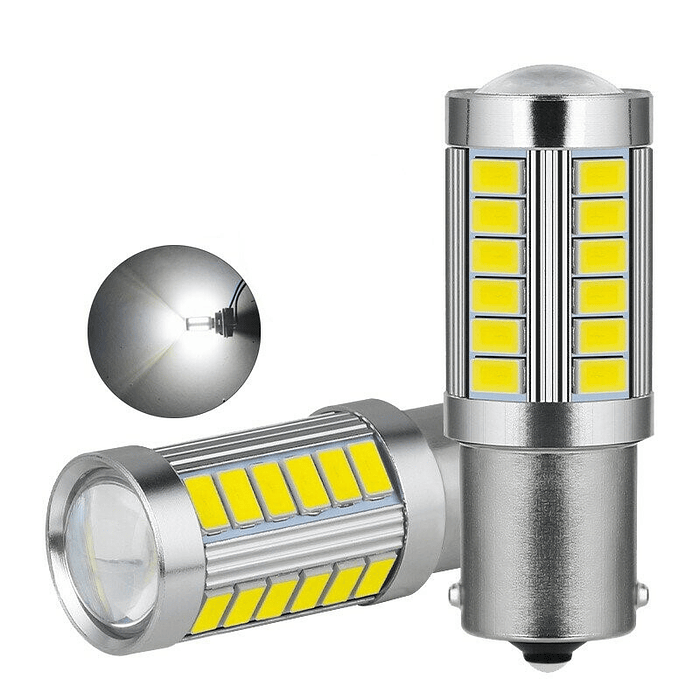 Ampolletas LED BA15s 1156 con lupa (UN CONTACTO) 1