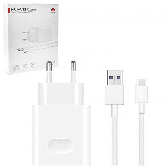 Cargador Huawei Supercharge 22.5w + Cable USB tipo C