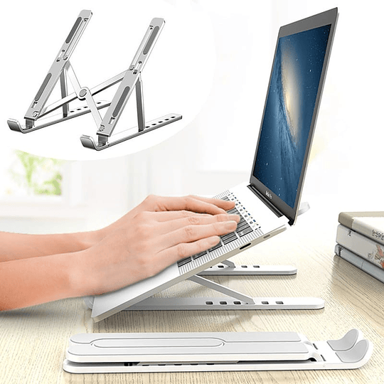 Soporte Vertical de aluminio ajustable para Tablet y Portátil MacBook