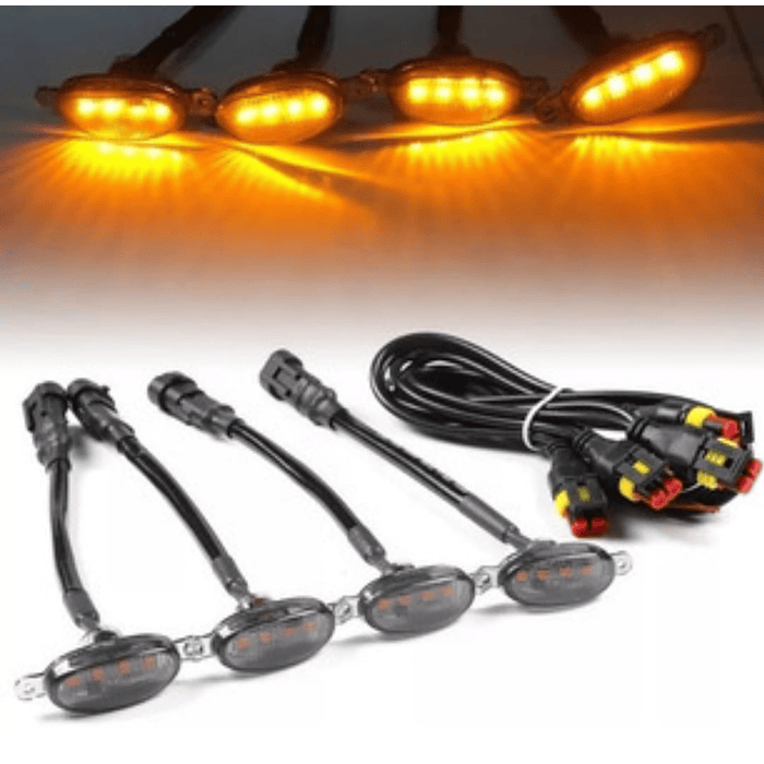 Focos Ojo de Águila LED tipo RAPTOR / Kit completo X4 focos / Luz blanca o Ámbar 1