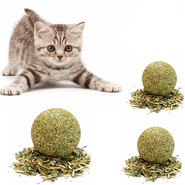 Pack X3 Bola De Catnip Prensado Juguete De Gato