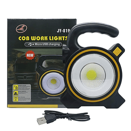 Linterna Foco LED 20w Solar Recargable Para Camping + USB 