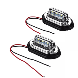 Pack 2 Luz Patente Foco 6 Led Smd Auto Camión Furgón 10-30v