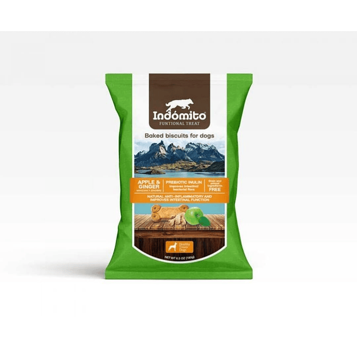 Galletas Indómito para Perros Manzana y Jengibre 180gr Todas las Razas 1