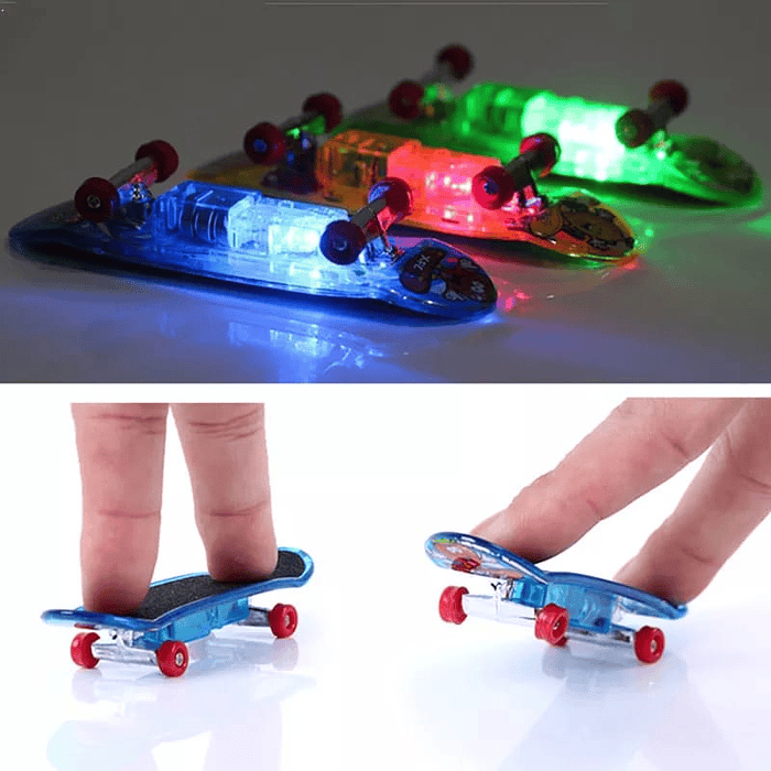 Finger Skate Patineta Pro con super Luces LED Armable 3