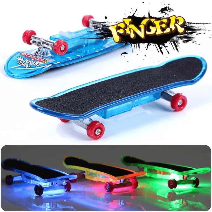 Finger Skate Patineta Pro con super Luces LED Armable 1