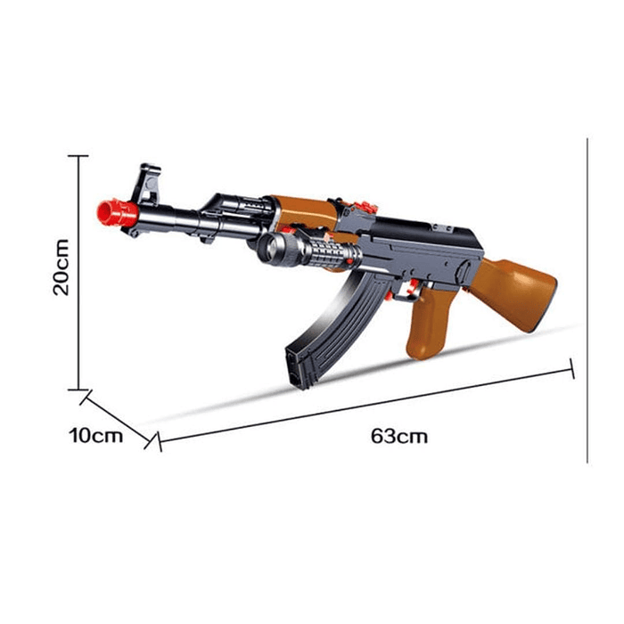 Fusil Ak47 Metralleta Juguete Con Balas Dardos 2 En 1  2