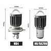 Ampolleta H4 LED o BA20D/H6 Moto Luz Lupa CSP Blanco y Amarillo 2